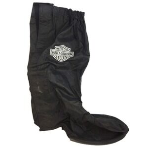 Harley Davidson XL Waterproof Boot Covers Rain Gaiters Blk Elastic Overboot